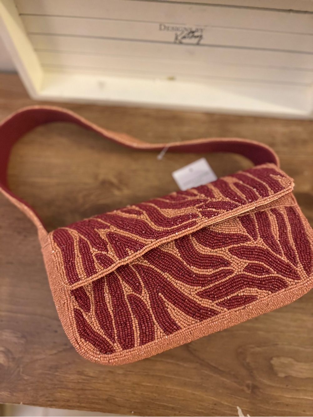 Anthropologie Hand-Beaded Shoulder Bag NWT Summer Festival Statement Vacay Boho - Picture 2 of 9